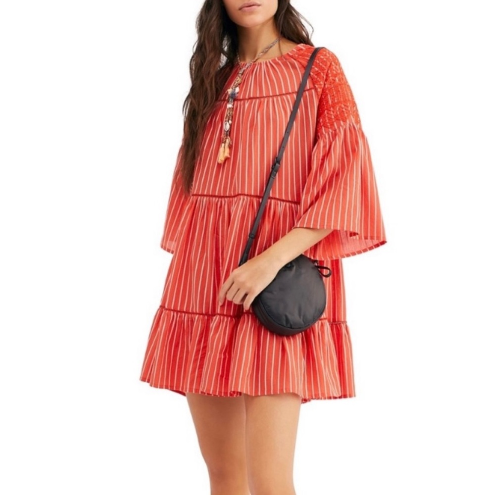 Free People Lola Embroidered Mini Dress
